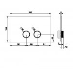Gessi Ingranaggio Przycisk spłukujący chrom 54635.031