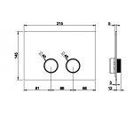 Gessi Ingranaggio Przycisk spłukujący chrom 54641.031