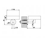 Gessi Ingranaggio Uchwyt ścienny z białą mydelniczką chrom 63801.031