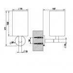 Gessi Ingranaggio Uchwyt ścienny na biały kubek chrom 63807.031