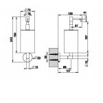 Gessi Ingranaggio Dozownik mydła czarny z uchwytem chrom 63814.031