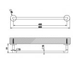 Gessi Ingranaggio Wieszak na ręczniki ścienny 45 cm chrom 63900.031