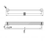 Gessi Ingranaggio Wieszak na ręczniki ścienny 60 cm chrom 63903.031