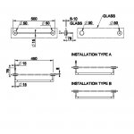 Gessi Ingranaggio Wieszak na ręczniki ścienny do mocowania na szkle 45 cm chrom 63926.031