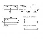 Gessi Ingranaggio Wieszak na ręczniki ścienny do mocowania na szkle 60 cm chrom 63928.031