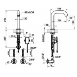 Gessi INTRECCIO Elektroniczna bateria umywalkowa element zewnętrzny steel brushed 54181.239 / 54181239