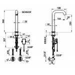 Gessi INTRECCIO Elektroniczna bateria umywalkowa element zewnętrzny steel brushed 54180.239 / 54180239