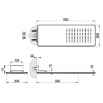 Gessi Ispa Deszczownica ścienna mirror steel 33095.238/ 33095238