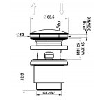 Gessi Korek umywalkowy brass PVD 01408.710