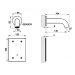 Gessi MECCANICA Część zewnętrzna mieszacza ściennego steel brushed 54214.239 / 54214239