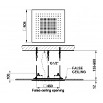 Gessi Minimali Deszczownica sufitowa 500x500 mm polished steel 57901.238 / 57901238