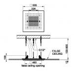 Gessi Minimali Deszczownica sufitowa 500x500 mm polished steel 57907.238 / 57907238