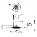 Gessi Minimali Deszczownica sufitowa okrągła Ø 350 mm polished steel 57803.238 / 57803238