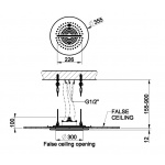 Gessi Minimali Deszczownica sufitowa okrągła Ø 350 mm polished steel 57809.238 / 57809238