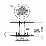 Gessi Minimali Deszczownica sufitowa okrągła Ø 500 mm polished steel 57903.238 / 57903238