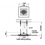 Gessi Minimali Wykończenie deszczownicy sufitowej 350x350 mm Biały 57875.279 / 57875279