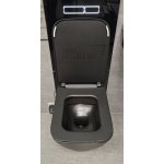 Gessi Miska wisząca z deską wolnoopadającą czarny mat 39118.532