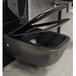 Gessi Miska wisząca z deską wolnoopadającą czarny mat 39118.532