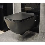 Gessi Miska wisząca z deską wolnoopadającą czarny mat 39118.532