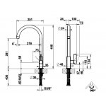 Gessi Monaco Bateria kuchenna z obrotową wylewką Chrom 17159.031