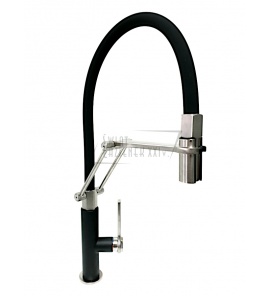 Gessi Officine Bateria kuchenna jednouchwytowa 1-otworowa Finox/Matte Black 60055.599