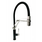 Gessi Officine Bateria kuchenna jednouchwytowa 1-otworowa Finox/Matte Black 60055.599
