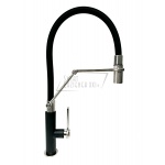 Gessi Officine Bateria kuchenna jednouchwytowa 1-otworowa Finox/Matte Black 60055.599