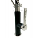 Gessi Officine Bateria kuchenna jednouchwytowa 1-otworowa Finox/Matte Black 60055.599