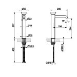 Gessi Origini Bateria umywalkowa Chrom 66004.031