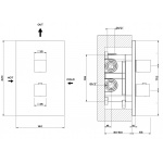 Gessi Rettangolo Bateria Natryskowa Podtynkowa Termostatyczna chrom 20182.031/ 20182031
