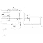 Gessi Rettangolo Bateria umywalkowa podtynkowa - element zewnętrzny chrom 44836.031 / 44836031