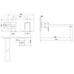Gessi Rettangolo Bateria umywalkowa podtynkowa - element zewnętrzny chrom 44838.031 / 44838031