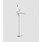 Gessi Rettangolo Bateria wannowa wolnostojąca ze słuchawką i wężem część zewnętrzna chrom 24961.031