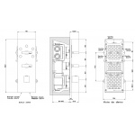 Gessi Rettangolo Bateria Wannowo-natryskowa Termostatyczna Podtynkowa chrom 43032.031 / 43032031