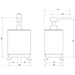 Gessi Rettangolo Dozownik na mydło (biały) stainless steel 20837.149 / 20837149