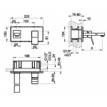 Gessi Rettangolo K Bateria umywalkowa podtynkowa - element zewnętrzny chrom 53084.031 / 53084031