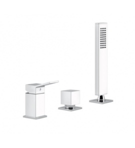 Gessi Rettangolo K Bateria Wannowa 3-otworowa Na Brzeg Wanny chrom 53043.031 / 53043031