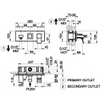 Gessi Rettangolo K Bateria Wannowo-natryskowa Podtynkowa chrom 53140.031 / 53140031