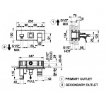 Gessi Rettangolo K Bateria Wannowo-natryskowa Podtynkowa chrom 53141.031 / 53141031