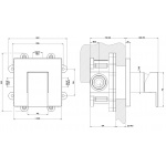 Gessi Rettangolo Mieszacz podtynkowy, element zewnętrzny chrom 20119.031 / 20119031