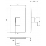 Gessi Rettangolo Mieszacz podtynkowy, element zewnętrzny chrom 44602.031 / 44602031