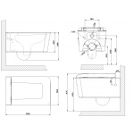 Gessi Rettangolo Miska WC Wisząca biała 37573.518/ 37573518