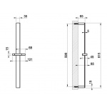 Gessi Rettangolo Poręcz prysznicowa chrom 20144.031 / 20144031
