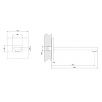 Gessi Rettangolo Wylewka ścienna chrom 20114.031 / 20114031