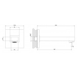 Gessi Rettangolo Wylewka wannowa ścienna chrom 20120.031 / 20120031