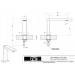   Gessi Rettangolo Wylewka umywalkowa jednootworowa 20,5 cm chrom 20098.031 W MAGAZYNIE!!