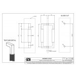 Gessi Rigato Podwójny uchwyt do drzwi prysznicowych 200 mm Chrom 67531.031