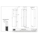 Gessi Rigato Podwójny uchwyt do drzwi prysznicowych 600 mm Chrom 67537.031