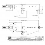 Gessi Rigato Ramię w kształcie litery T regulowane trzymające ściankę Chrom 67575.031