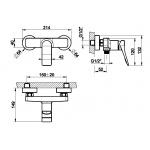 Gessi Rilievo Bateria Natryskowa Naścienna chrom 59031.031 / 59031031